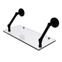 Allied Brass PQN-1-18-BKM - Prestige Que New Collection 18 Inch Floating Glass Shelf