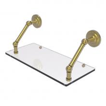 Allied Brass PQN-1-18-SBR - Prestige Que New Collection 18 Inch Floating Glass Shelf