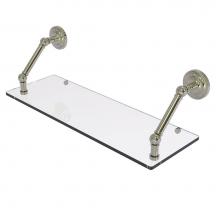 Allied Brass PQN-1-24-PNI - Prestige Que New Collection 24 Inch Floating Glass Shelf