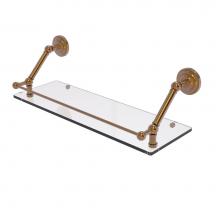 Allied Brass PQN-1-24-GAL-BBR - Prestige Que New 24 Inch Floating Glass Shelf with Gallery Rail