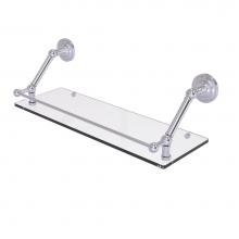 Allied Brass PQN-1-24-GAL-SCH - Prestige Que New 24 Inch Floating Glass Shelf with Gallery Rail