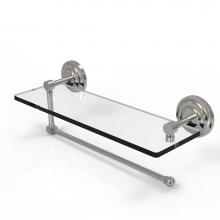Allied Brass PQN-1PT/16-SN - Prestige Que New Collection Paper Towel Holder with 16 Inch Glass Shelf