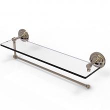 Allied Brass PQN-1PT/22-PEW - Prestige Que New Collection Paper Towel Holder with 22 Inch Glass Shelf