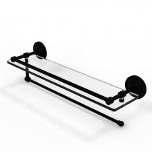Allied Brass PQN-1PT/22-GAL-BKM - Prestige Que New Collection Paper Towel Holder with 22 Inch Gallery Glass Shelf