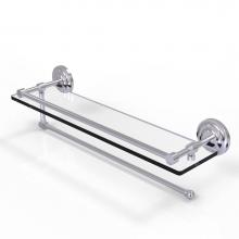 Allied Brass PQN-1PT/22-GAL-SCH - Prestige Que New Collection Paper Towel Holder with 22 Inch Gallery Glass Shelf
