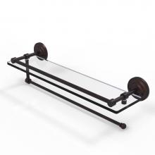 Allied Brass PQN-1PT/22-GAL-VB - Prestige Que New Collection Paper Towel Holder with 22 Inch Gallery Glass Shelf