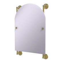 Allied Brass PQN-27-94-SBR - Prestige Que New Collection Arched Top Frameless Rail Mounted Mirror