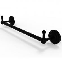 Allied Brass PQN-41-18-PEG-BKM - Prestige Que New Collection 18 Inch Towel Bar with Integrated Hooks