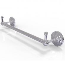 Allied Brass PQN-41-18-PEG-PC - Prestige Que New Collection 18 Inch Towel Bar with Integrated Hooks