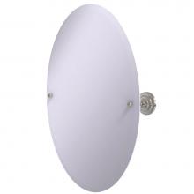 Allied Brass PQN-91-SN - Frameless Oval Tilt Mirror with Beveled Edge