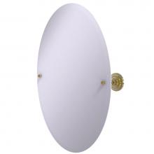 Allied Brass PQN-91-UNL - Frameless Oval Tilt Mirror with Beveled Edge