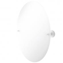 Allied Brass PQN-91-WHM - Frameless Oval Tilt Mirror with Beveled Edge