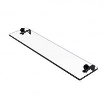 Allied Brass PR-1/22-BKM - 22 Inch Glass Vanity Shelf with Beveled Edges