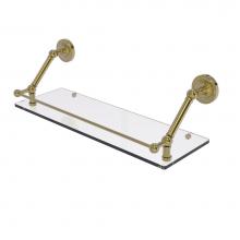 Allied Brass PR-1-24-GAL-UNL - Prestige Regal 24 Inch Floating Glass Shelf with Gallery Rail