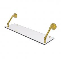 Allied Brass PR-1-30-PB - Prestige Regal Collection 30 Inch Floating Glass Shelf
