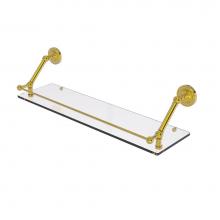 Allied Brass PR-1-30-GAL-PB - Prestige Regal 30 Inch Floating Glass Shelf with Gallery Rail