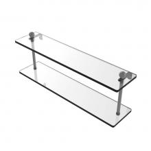 Allied Brass PR-2/22-GYM - 22 Inch Two Tiered Glass Shelf