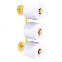 Allied Brass PR-24-3-PB - Prestige Regal Collection 3 Roll Reserve Roll Toilet Paper Holder - Polished Brass