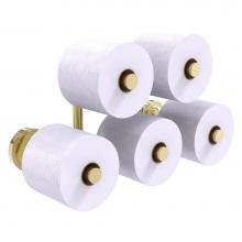 Allied Brass PR-24-5-UNL - Prestige Regal Collection 5 Roll Reserve Roll Toilet Paper Holder - Unlacquered Brass