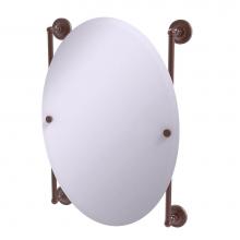Allied Brass PR-27-91-CA - Prestige Regal Collection Oval Frameless Rail Mounted Mirror