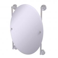 Allied Brass PR-27-91-SCH - Prestige Regal Collection Oval Frameless Rail Mounted Mirror
