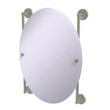 Allied Brass PR-27-91-SN - Prestige Regal Collection Oval Frameless Rail Mounted Mirror