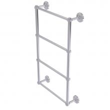 Allied Brass PR-28G-30-PC - Prestige Regal Collection 4 Tier 30 Inch Ladder Towel Bar with Groovy Detail