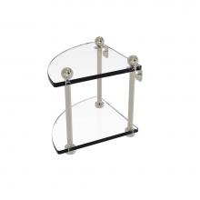 Allied Brass PR-3-PNI - Two Tier Corner Glass Shelf