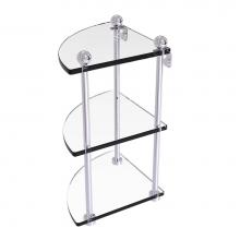 Allied Brass PR-6-PC - Three Tier Corner Glass Shelf