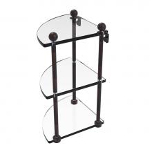 Allied Brass PR-6-VB - Three Tier Corner Glass Shelf