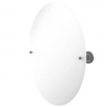 Allied Brass PR-91-GYM - Frameless Oval Tilt Mirror with Beveled Edge