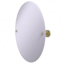 Allied Brass PR-91-SBR - Frameless Oval Tilt Mirror with Beveled Edge