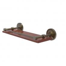 Allied Brass PRBP-1-16-GAL-IRW-ABR - Prestige Regal Collection 16 Inch Solid IPE Ironwood Shelf with Gallery Rail