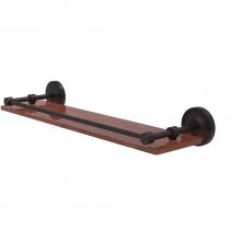 Allied Brass PRBP-1-22-GAL-IRW-VB - Prestige Regal Collection 22 Inch Solid IPE Ironwood Shelf with Gallery Rail