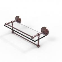 Allied Brass PRBP-1TB/16-GAL-CA - 16 Inch Gallery Glass Shelf with Towel Bar