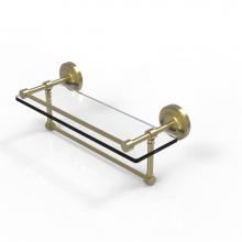Allied Brass PRBP-1TB/16-GAL-SBR - 16 Inch Gallery Glass Shelf with Towel Bar