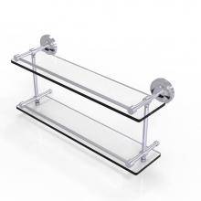 Allied Brass PRBP-2/22-GAL-SCH - Prestige Regal 22 Inch Double Glass Shelf with Gallery Rail