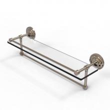 Allied Brass QN-1TB/22-GAL-PEW - 22 Inch Gallery Glass Shelf with Towel Bar