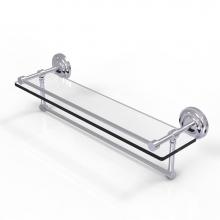 Allied Brass QN-1TB/22-GAL-SCH - 22 Inch Gallery Glass Shelf with Towel Bar
