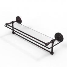 Allied Brass QN-1TB/22-GAL-VB - 22 Inch Gallery Glass Shelf with Towel Bar