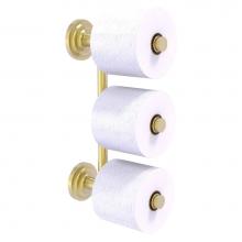 Allied Brass QN-24-3-SBR - Que New Collection 3 Roll Reserve Roll Toilet Paper Holder - Satin Brass