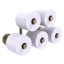 Allied Brass QN-24-5-ABR - Que New Collection 5 Roll Reserve Roll Toilet Paper Holder - Antique Brass