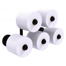 Allied Brass QN-24-5-BKM - Que New Collection 5 Roll Reserve Roll Toilet Paper Holder - Matte Black