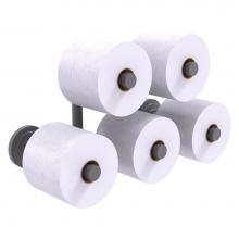 Allied Brass QN-24-5-GYM - Que New Collection 5 Roll Reserve Roll Toilet Paper Holder - Matte Gray