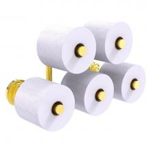 Allied Brass QN-24-5-PB - Que New Collection 5 Roll Reserve Roll Toilet Paper Holder - Polished Brass
