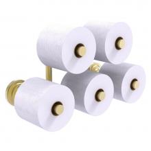 Allied Brass QN-24-5-SBR - Que New Collection 5 Roll Reserve Roll Toilet Paper Holder - Satin Brass