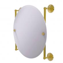Allied Brass QN-27-90-PB - Que New Collection Round Frameless Rail Mounted Mirror