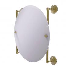Allied Brass QN-27-90-UNL - Que New Collection Round Frameless Rail Mounted Mirror