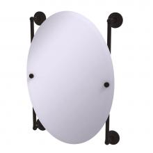 Allied Brass QN-27-91-ORB - Que New Collection Oval Frameless Rail Mounted Mirror