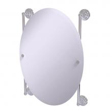 Allied Brass QN-27-91-PC - Que New Collection Oval Frameless Rail Mounted Mirror